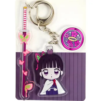 Anime klíčenka demon slayer hrdinové | přívěsek na klíče - FIALOVÁ