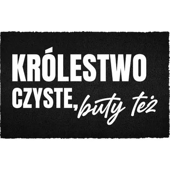 Rohožka VSTUPNÍ ROHOŽKA 40X60 ČERNÁ KOKOSOVÁ PRO DOMÁCNOST - KRÁLOVSTVÍ ČISTOTY