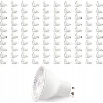 Žárovka 100x LED žárovka 5W GU10 4000K Neutrální BÍLÁ PREMIUM SAMSUNG LLS ČIP SADA