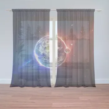 Záclona Sablio Záclony Planeta Země: 2 ks - 150x250 cm - Sablio