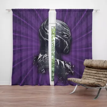 Závěs Sablio Závěsy BLACK PANTHER z profilu Fialový: 2ks 140x250cm