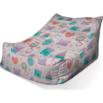 Sedací pytel Sedací vak Lounge Chrastítko a čepičky - Sablio - 80 x 95 x 50 cm