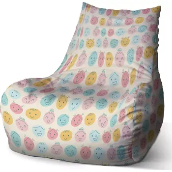 Sedací pytel Sedací vak Bean Smajlíci - Sablio - 60 x 70 x 70 cm
