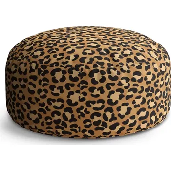 Taburet Sablio Kulatý taburet Circle Gepardí vzor: 38x48 cm - Sablio