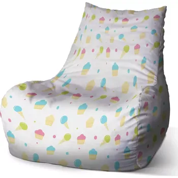 Sedací pytel Sedací vak Bean Zmrzlinky s muffiny - Sablio - 60 x 70 x 70 cm