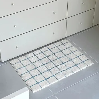 Koberec Korejský kostkovaný koberec protiskluzový | koupelnová rohož - JFYR lint-free 2 , 40X60CM (1,3X2 STOPY)