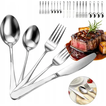 Příbor SADA PŘÍBORŮ NEREZOVÁ OCEL 410 STŘÍBRNÁ DO MYČKY PRO HOTELY