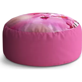 Taburet Sablio Kulatý taburet Circle Květy orchideje: 38x48 cm - Sablio