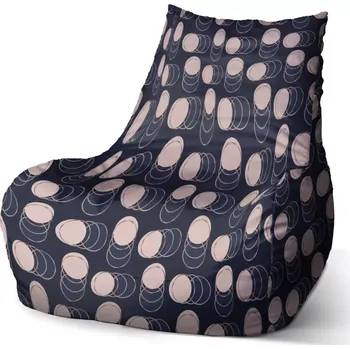 Sedací pytel Sedací vak Bean Kruhy a puntíky - Sablio - 60 x 70 x 70 cm