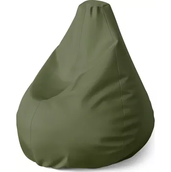 Sedací pytel Sedací vak Pear Vojenská zelená - Sablio - 70 x 95 x 15 cm