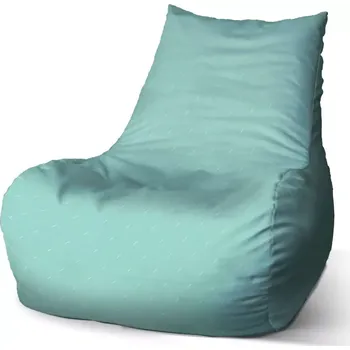 Sedací pytel Sedací vak Bean Bílé čárky na tyrkysové - Sablio - 100 x 90 x 45 cm