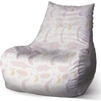 Sedací pytel Sedací vak Bean Měsíčky a obláčky - Sablio - 60 x 70 x 70 cm