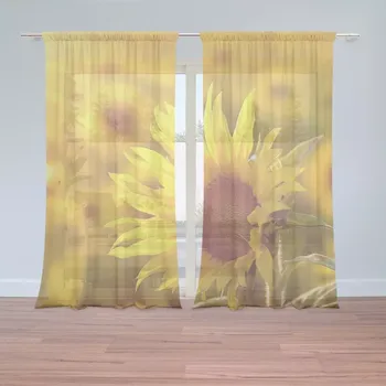 Záclona Sablio Záclony Slunečnice 3: 2 ks - 150x250 cm - Sablio