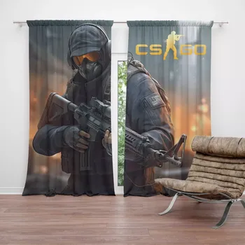 Závěs Sablio Závěsy CS:GO Voják 2: 2 ks - 140x250 cm - Sablio
