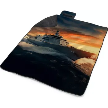 deka Sablio Plážová deka Válečná loď v rozbouřených vodách: 200x140 cm