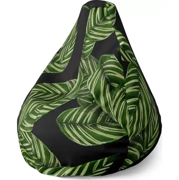 Sedací pytel Sedací vak Pear Abstrakce listů - Sablio - 70 x 95 x 15 cm