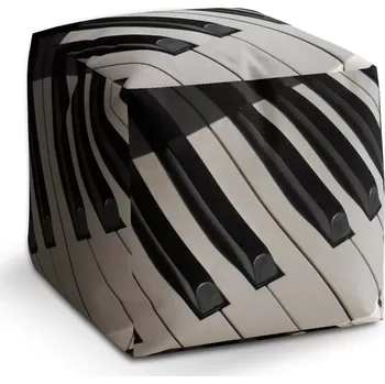 Taburet Sablio Taburet Kostka Klávesy piana: 40x40x40 cm - Sablio