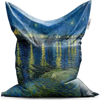 Sedací pytel Sablio Sedací vak Classic Hviezdna noc nad Rhônou - Vincent van Gogh - 150x100 cm
