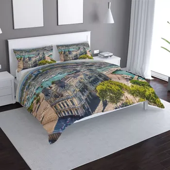 Povlečení Saténové povlečení Barcelona Přístav - Sablio - 140x200 / 90x70