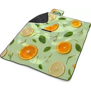 deka Sablio Plážová deka Citrus a květ: 200x140 cm