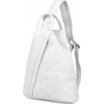 Městský batoh Batoh s ikonickým italským ramenním popruhem, bílý batoh Beltimore