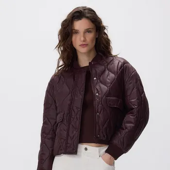 Dámský kabát Reserved - Prošívaná bunda - mahagonová - 483IA-93X - 483IA-93X-XXL