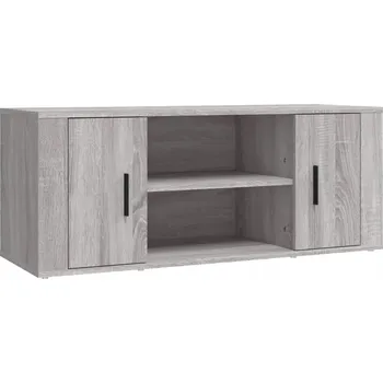 Televizní stolek TV stolek z dřevotřísky, šedý dub sonoma, 100x35x40 cm
