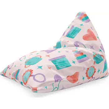 Sedací pytel Sablio Sedací vak Triangl Chrastítko a čepičky: 120 x 100 x 100 cm - Sablio