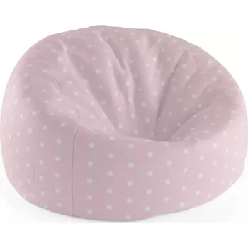 Sedací pytel Sablio Sedací vak Cocoon Bílé puntíky na růžové - 75 x 45 x 35 cm