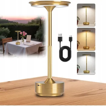 Lampička LED Stolní Lampa Noční se 3 Barvami Světla, Dotykové Ovládání a Nastavitelný Jas