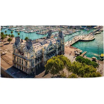 Ručník Ručník s potiskem Barcelona Přístav - Sablio - 30x50 cm