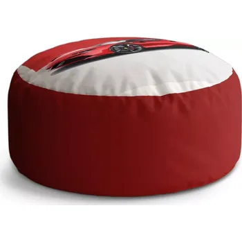 Taburet Sablio Taburet Circle Ferrari na červenobílé: 38x48 cm