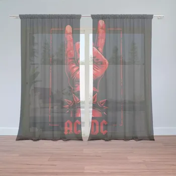 Záclona Sablio Záclony ACDC Červená ruka: 2ks 150x250cm