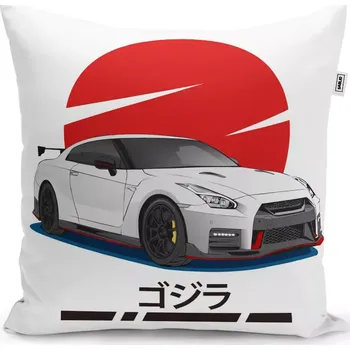 Dekorativní polštářek Dekorační polštář Nissan GTR 35 Japonské slunce - Sablio - 50x50 cm
