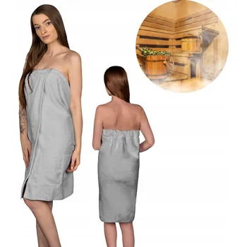 RUČNÍK KILT DO SAUNY DÁMSKÝ FROTÉ 140X70 ŠEDÝ
