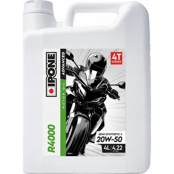 Motorový olej IPONE R4000 20W50 POLOSYNTETICKÝ MOTOROVÝ OLEJ 4L (ESTER, MA2) (AKC) (6)ZAST