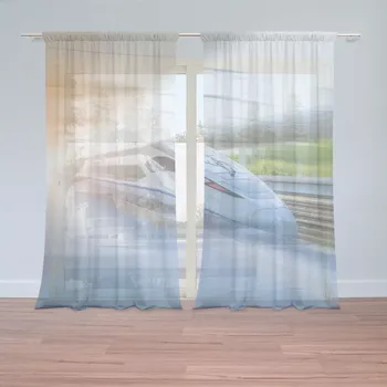 Záclona Sablio Záclony Rychlovlak projíždějící nádražím: 2ks 150x250cm