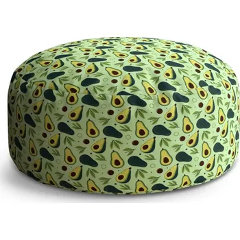 Taburet Sablio Kulatý taburet Circle Kreslené avokádo: 38x48 cm - Sablio