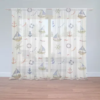 Záclona Sablio Záclony Na vlnách oceánu: 2ks 150x250cm