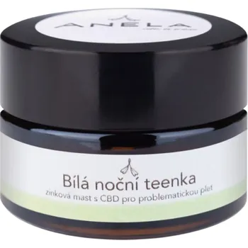 Pleťový krém Anela Bílá noční teenka - CBD zinková mast 15 ml