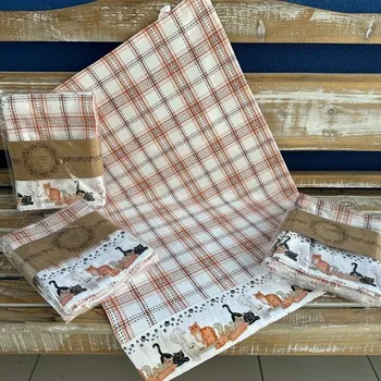 Utěrka Texicop s.r.o. Bavlněná utěrka Kočičky - 3ks