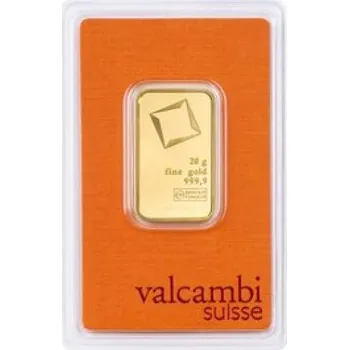 Sběratelství Zlatý slitek Valcambi 20 g (ryzost 999,9/1000)