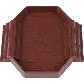 Kompaktní plastová miska do terária | chovatelské potřeby - Hnědá červená