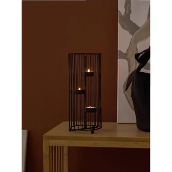 Svícen Sinsay - Dekorativní svícen ve tvaru klece na tři čajové svíčky - černá - 206IO-99X - 206IO-99X-ONE