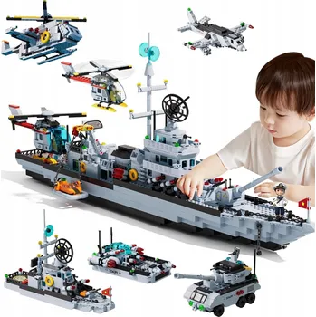 ostatní stavebnice STAVEBNICE Loď Letadlová loď Vzdělávací hračky Sada kostek Interakce