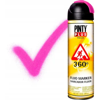 Barva ve spreji Barva Barva Růžová Fluo ve spreji pro značení, Lak ve spreji 500ML