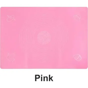 Kuchyňský vál Silikonová podložka na válení těsta | kuchyňská pomůcka - Růžový , 29x26