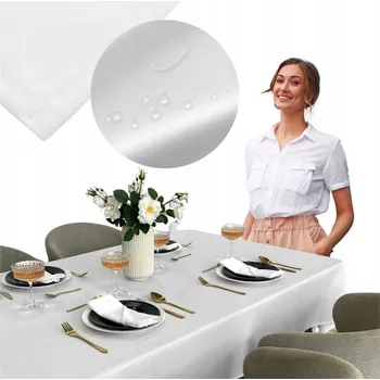 ubrus Ubrus Odolný vůči Skvrnám na Stůl Hladký Univerzální 140x220 SURBO Bílý