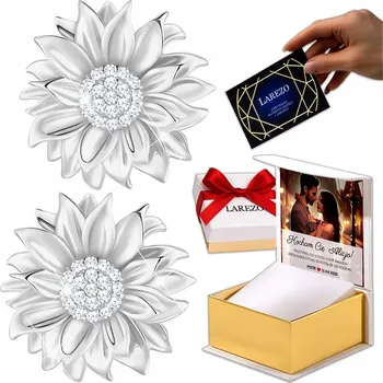 Náušnice Stříbrné Náušnice s Květinami 925 Lesklé Kytičky Puzetky Květy se Zirkony