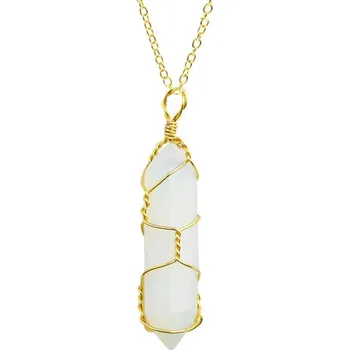 Náhrdelník Náhrdelník z přírodního kamene | krystalový šperk - Zlatý opál